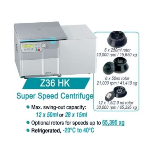 Hermle Z36 Hk Refrigerated Super Speed Centrifuge Package Bundle Gmi Trusted Laboratory Solutions