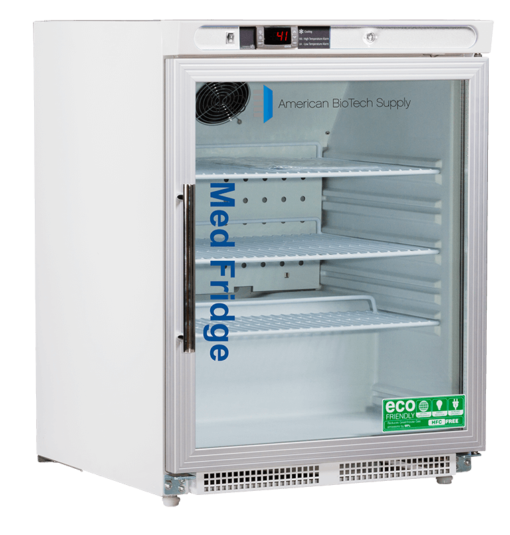 1 CU. FT. PHARMACY COUNTERTOP FREESTANDING REFRIGERATOR WITH GLASS DOOR