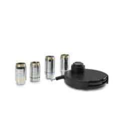 Euromex Phase Contrast Set for Delphi-X Observer complete with Zernike phase contrast condenser, Infinity EIS 60 mm Plan Phase PLPHi 10x/20x/S40x and S100x oil immersion objective. Supplied with telescope for alignment of phase annuli