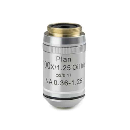 Untitled design 2022 07 18T133602.705 510x510 - Euromex Plan PLi S100x/1.25 IOS oil-immersion objective with built-in iris diaphragm for iScope Life science. Working distance 0.13 mm