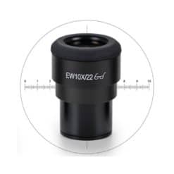 Euromex EWF 10x/22 mm eyepiece, 30 mm tube for iScope with 10/100 micrometer and cross hair