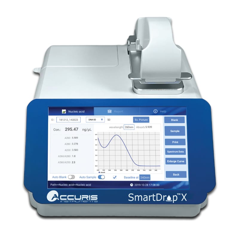 NS1010 SmartDrop™ X Front View 1 - Accuris SmartDrop Nano Spectrophotometers