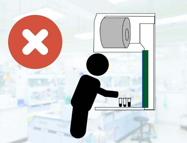 incorrect position when working in the laminar flow cabinet min - How to Work Safely in a Laminar Flow Cabinet